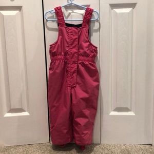 Girls pink 2t LL Bean overall snow bibs
